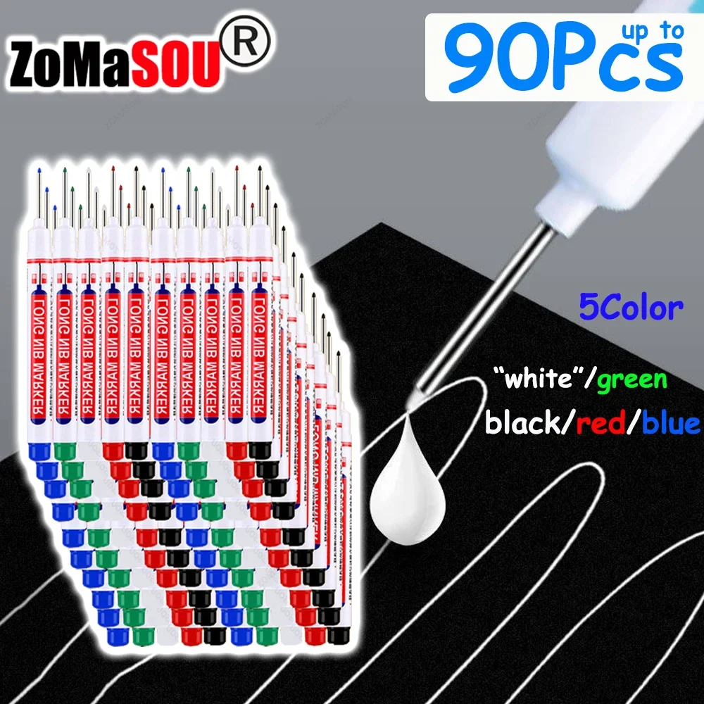 Highlighter Set Pastel - 1-90 szt. Wodoodporne białe markery z