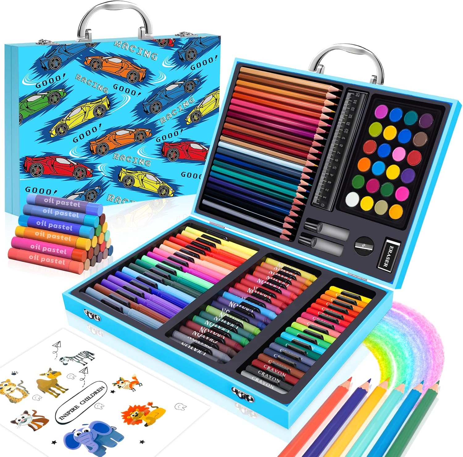 Highlighter Set Pastel - 110-częściowy zestaw artykułów plastycznych do malowania