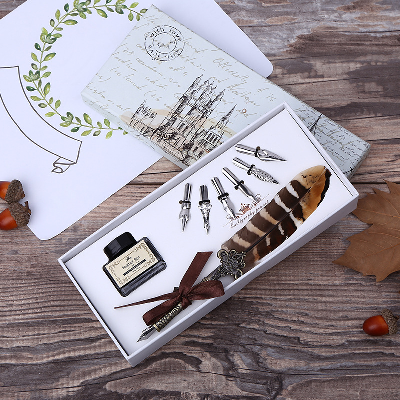 Fountain Pen Ink - Zestaw do pisania retro piórem z