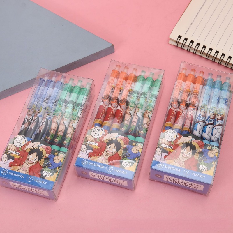 Gel Ink Pen Set - Długopis żelowy Anime One Piece, uroczy