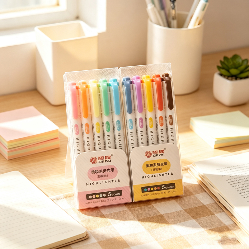 5 Kolorów Dwustronne Zakreślac – Highlighter Set Pastel recenzja i cena